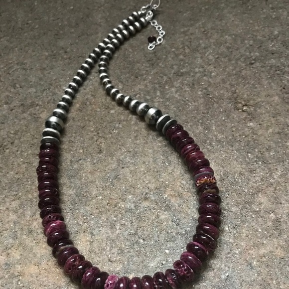 Sterling silver Purple Spiny Oyster with Necklace
